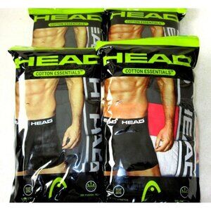 Head Men's Cotton Essentials 5 Pack Boxer Briefs Solid Colors Tag Free NWT